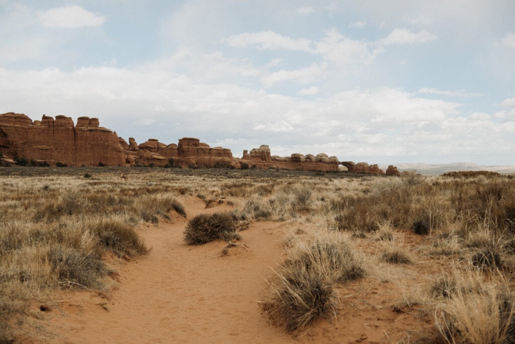 panoramic view of panorama point at Arches National Park