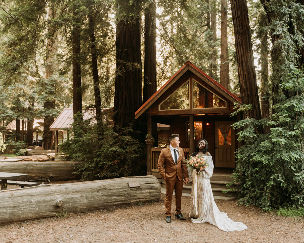 An airbnb wedding nestled in the redwoods outside of Big Sur, California
