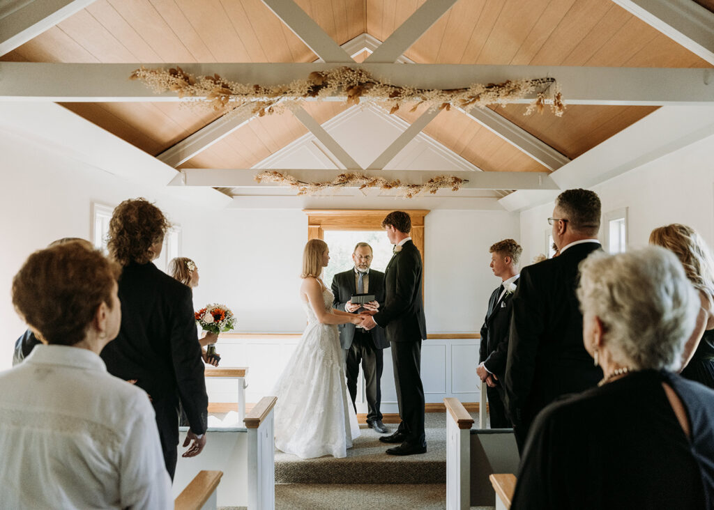 Colorado springs elopement with guests at American Mother's Chapel