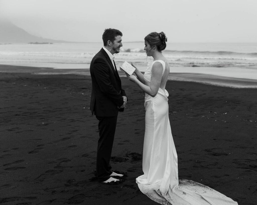 Stokksnes elopement ceremony